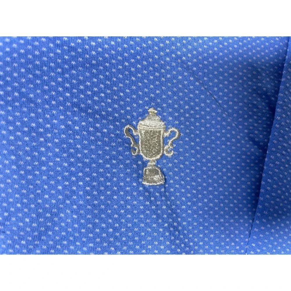Martin Honors Course Golf Mens XL Blue Pima Cotton Short Sleeve Polo Trophy Logo - Picture 3 of 6